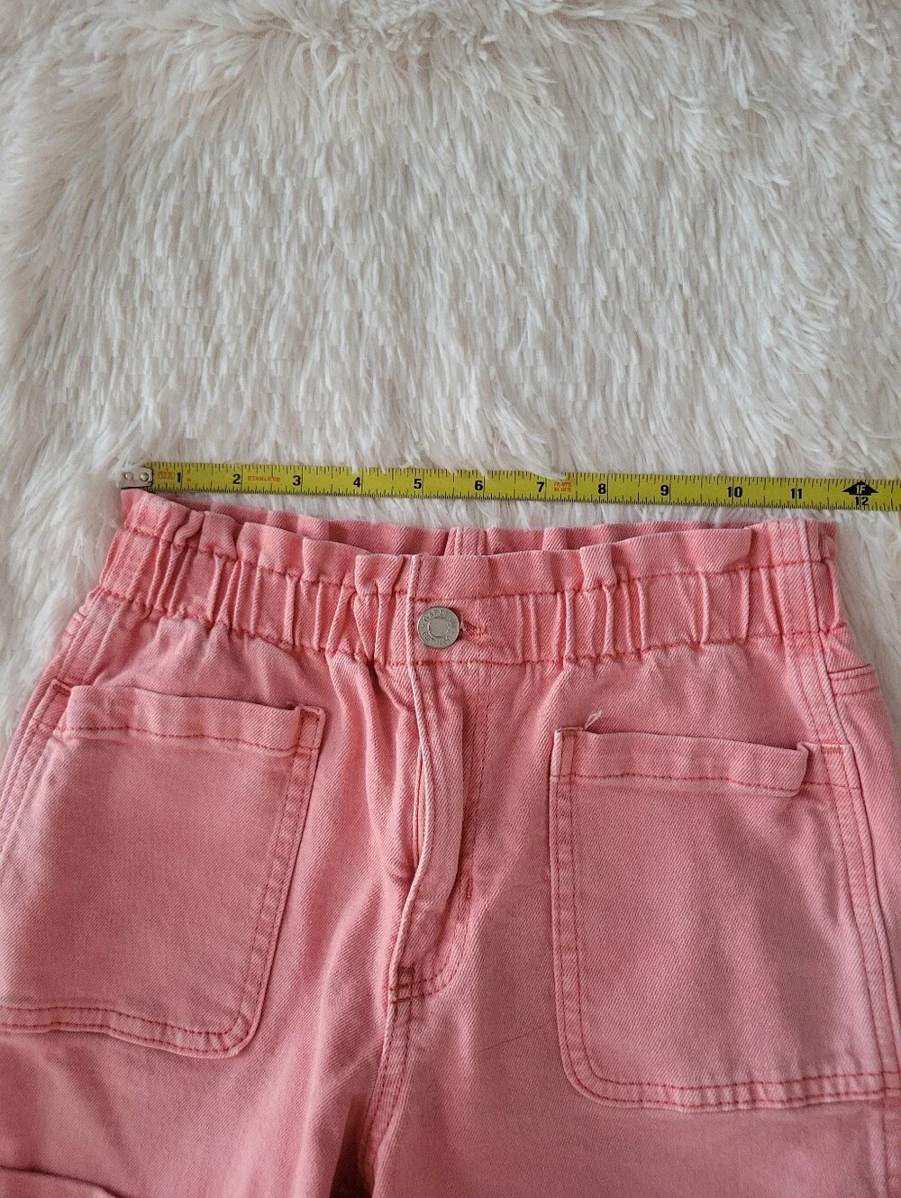 Gap Kids Light Orange Denim Cuffed Shorts Girls Size 10